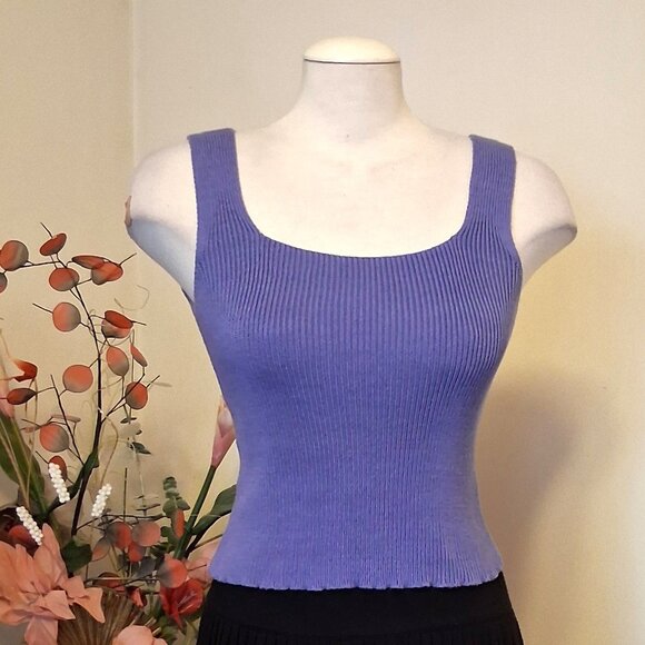 NWOT Kroshetta Stretchy Cardigan Knit Tank Top Camisoles Sleeveless Sweater - Picture 3 of 7